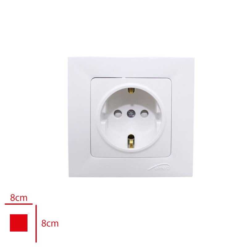 Topraklı Priz Cocuk Korumalı Beyaz
