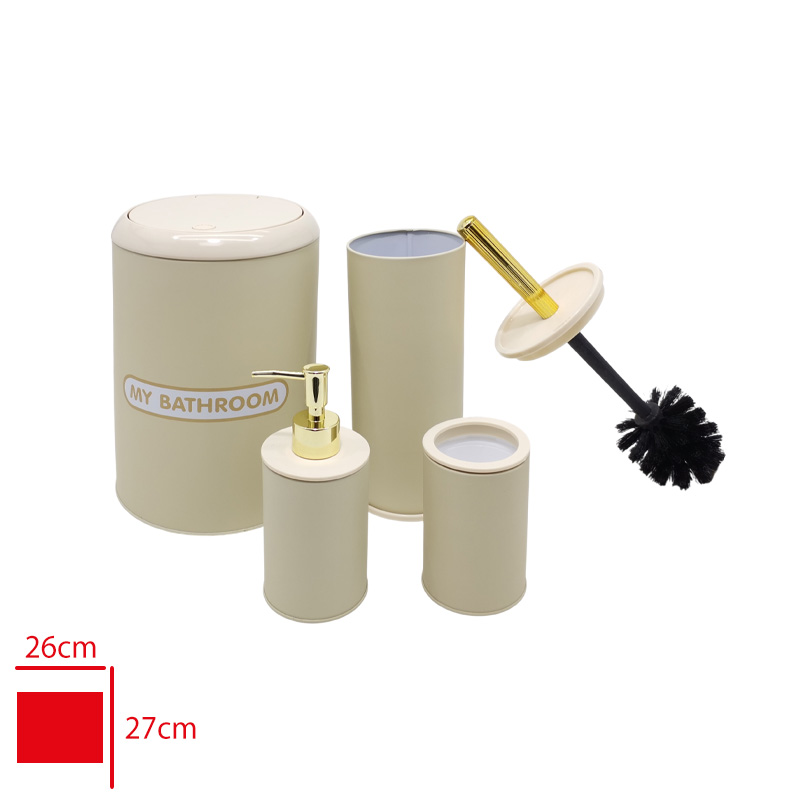 Banyo Setı 4'lü Metal Krem 3430