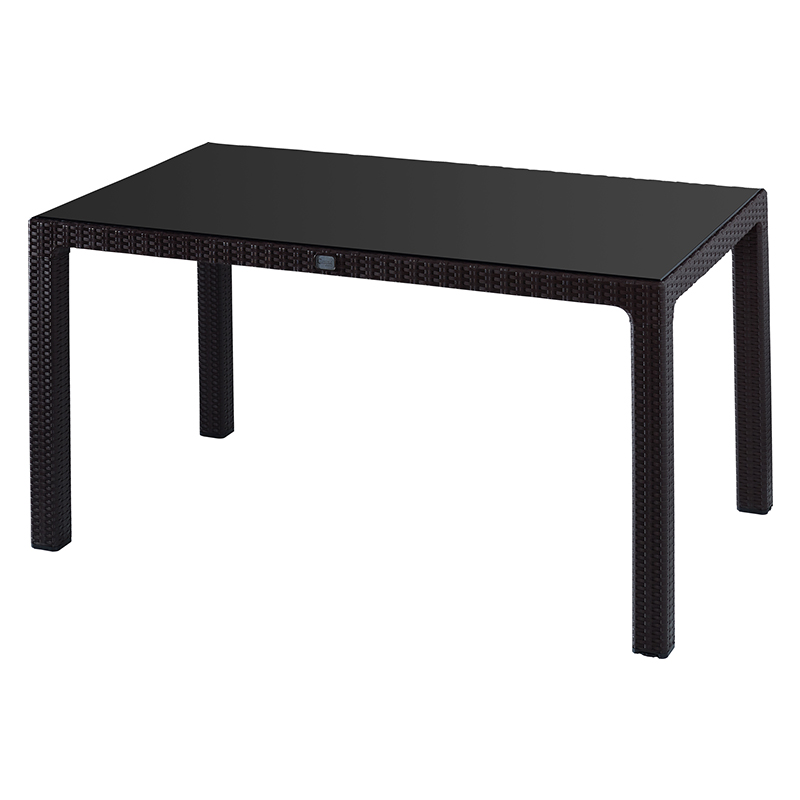Comfort Masa Begonya Rattan 90*150 Camlı Kahverengı Ct065-C