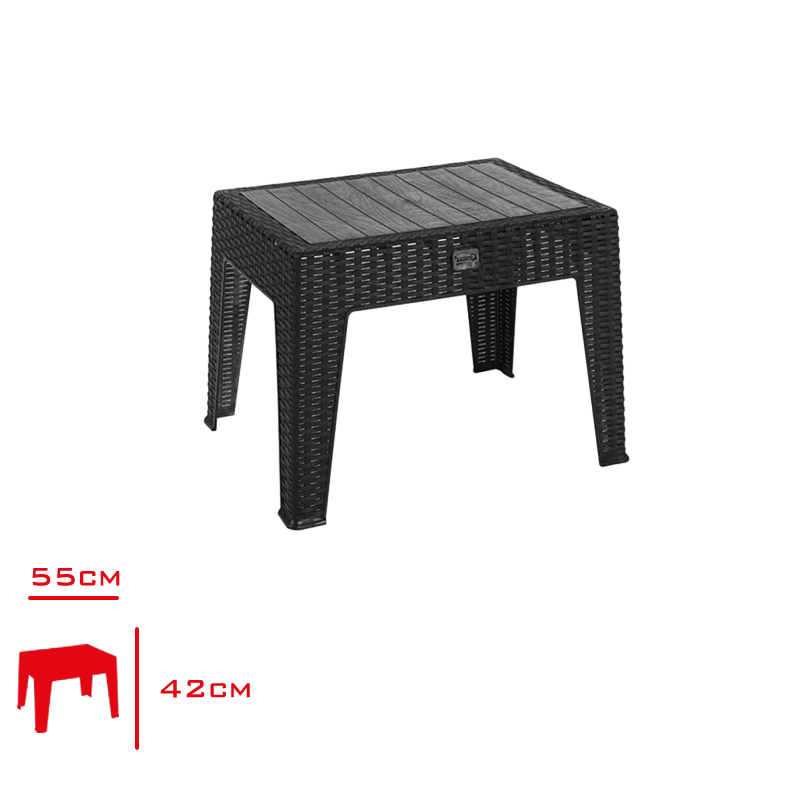 Comfort Sehpa Rattan Sardunya Antrasıt Ct074