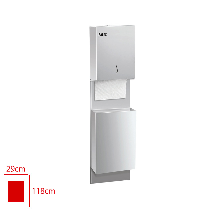 PALEX KROM OTOMATIK HAVLU DISPENSERI KOMBINE SET KARE 3800-0