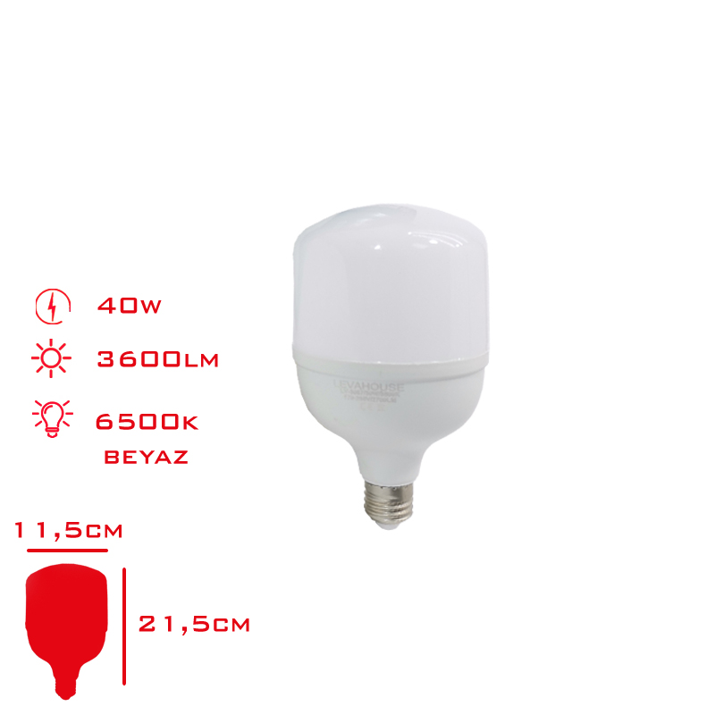 AMPUL LED TORCH 40W BEYAZ ISIK E27 LV-3070 / 6