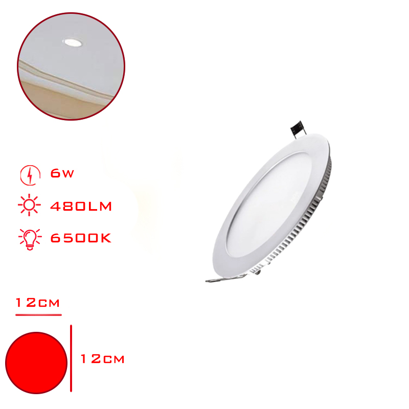 Leva Led Panel Yuvarlak Slım Sıva Altı 6w Beyaz Isık 12 Cm Lv-3090 / 6