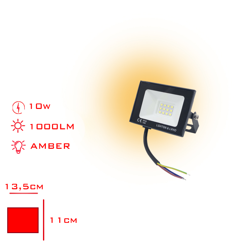 Leva Projektor Led Slım 10w Amber Isık Lv-3144 / A