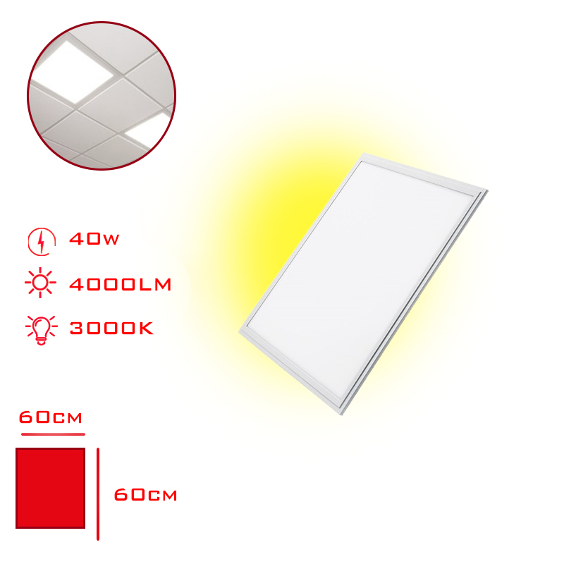 Leva Led Panel Kare Sıva Altı 40w 60*60 Sarı Isık Lv-3100 / 3