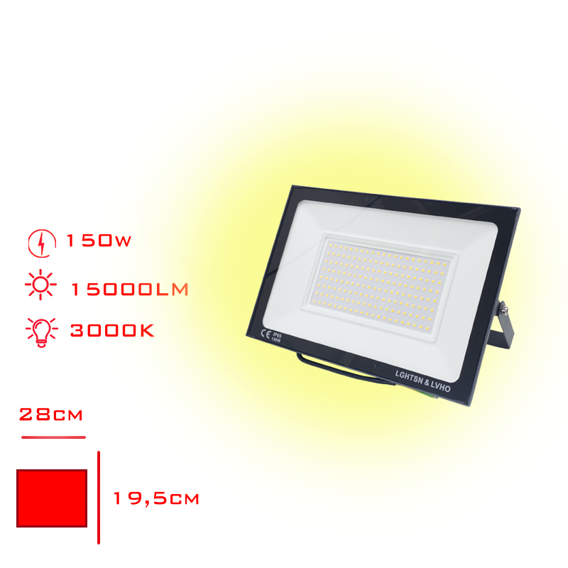Leva Projektor Led Slım 150w Sarı Isık Lv-3149 / 3