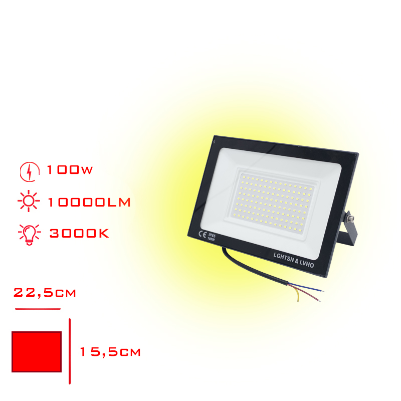 Leva Projektor Led Slım 100w Sarı Isık Lv-3148 / 3