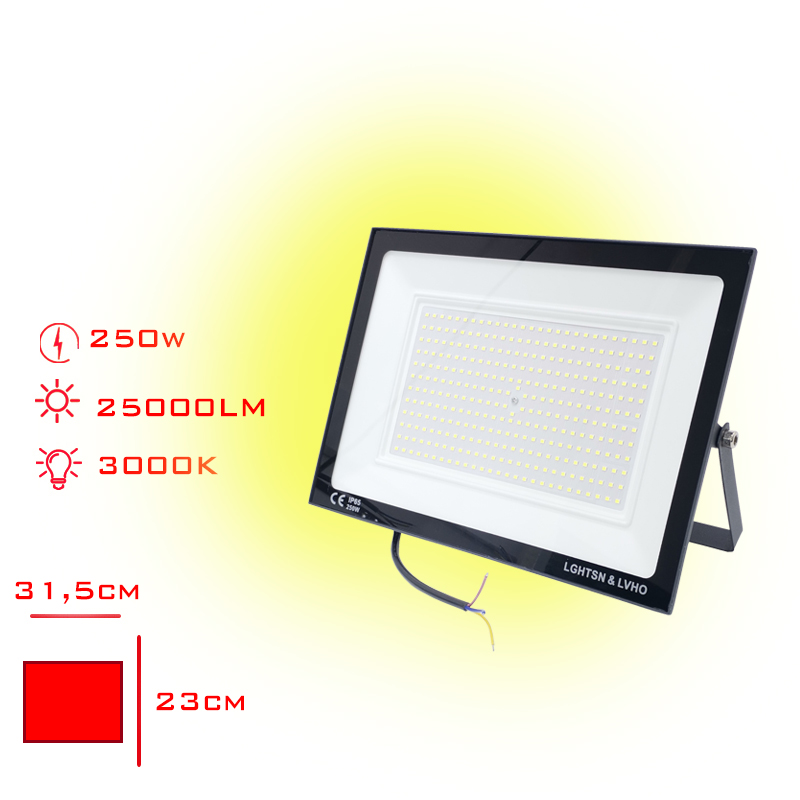 Leva Projektor Led Slım 250w Sarı Isık Lv-3151 / 3