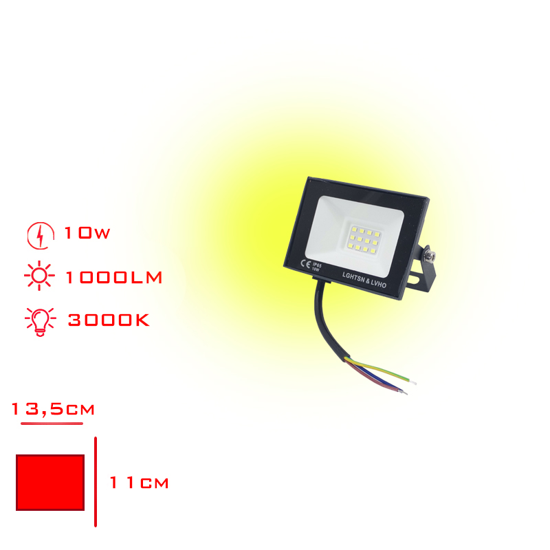 Leva Projektor Led Slım 10w Sarı Isık Lv-3144 / 3