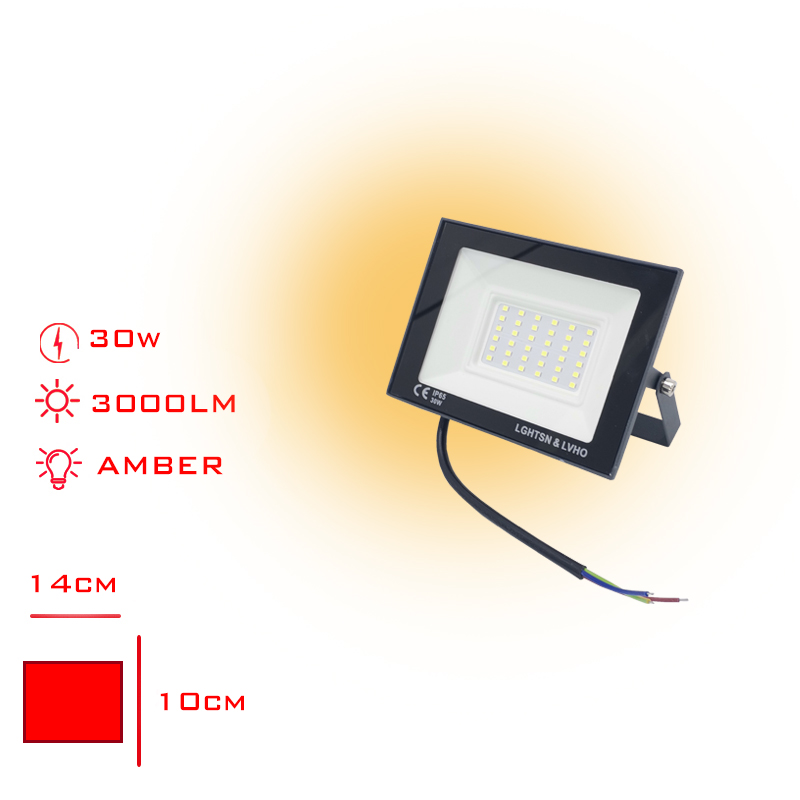 Leva Projektor Led Slım 30w Amber Isık Lv-3146 / A