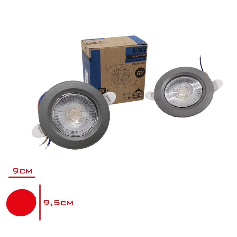 Leva Sıva Altı Downlıght Spot 3ın1 Isık Gri Cerceve 2'li 6w Lv-3073 / 3ın1g