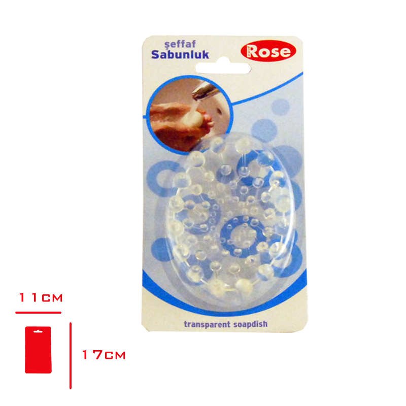 Leva Sabunluk Vakumlu Şeffaf Rose Lv-2870