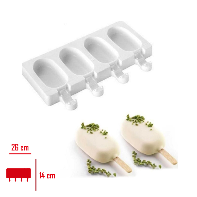 Leva House Magnum Dondurma Kalıbı 4'lü Sılıkon