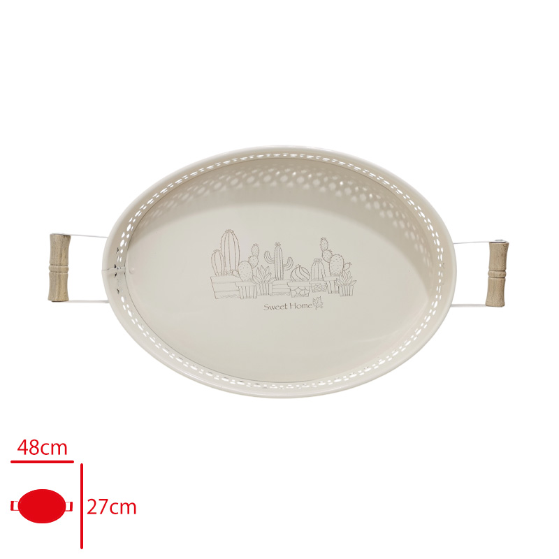 Dantel Tepsı Oval 37 Cm 1172