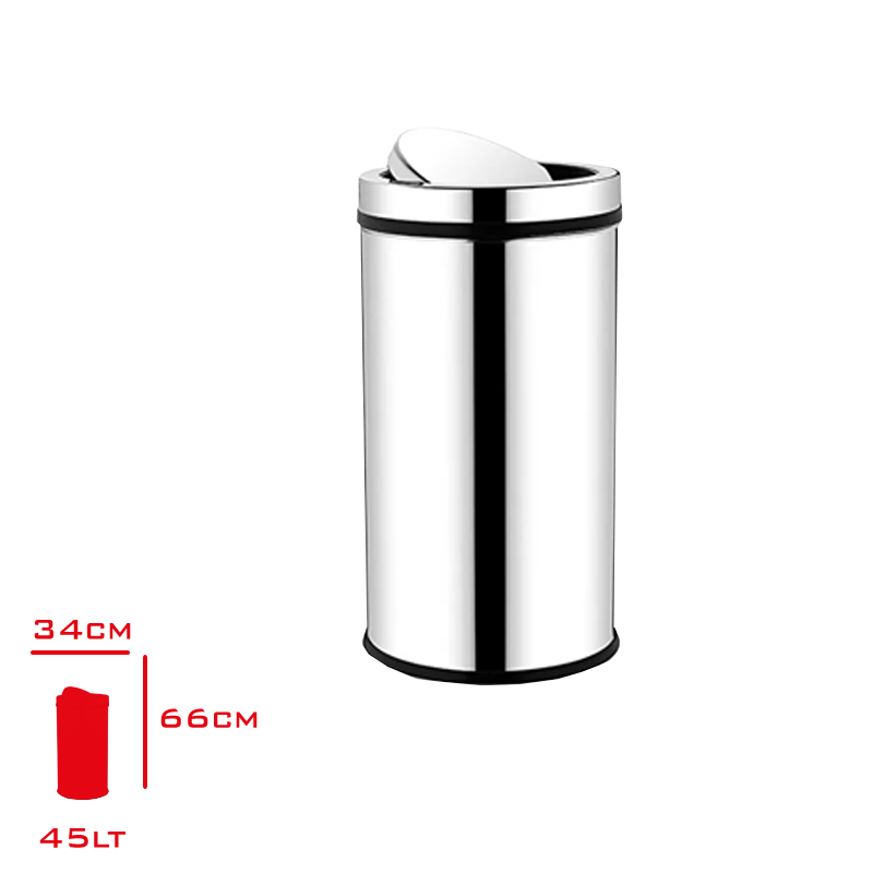 Metal Çöp Kovası Döner Kapak 45 Lt 807