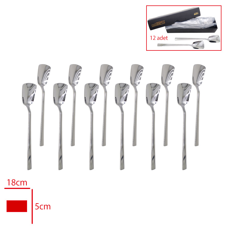 Rollers Mercan Dondurma Kaşığı 12'li 2,5 Mm 304