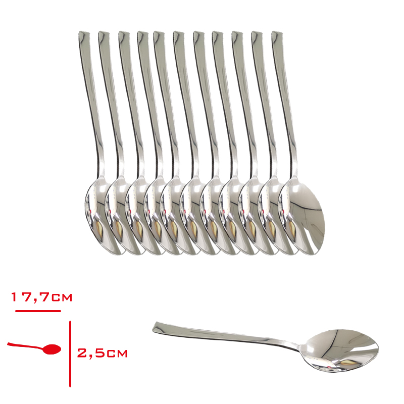 Rollers Incı Tatlı Kaşığı 12'li 2,5 Mm 304