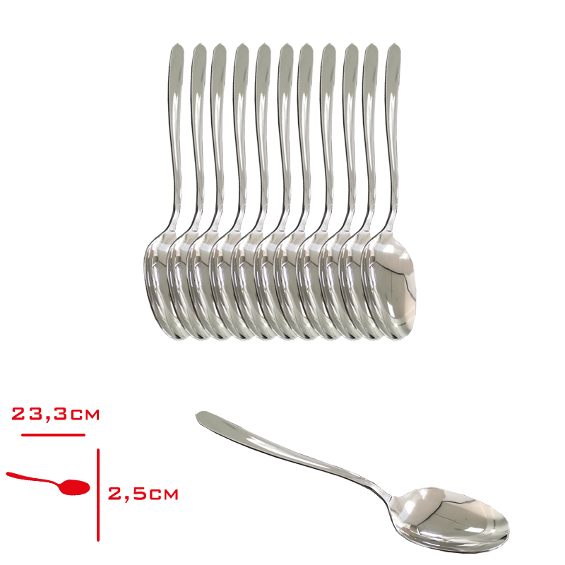 Rollers Vızyon Yemek Kaşığı 12'li 3 Mm 304