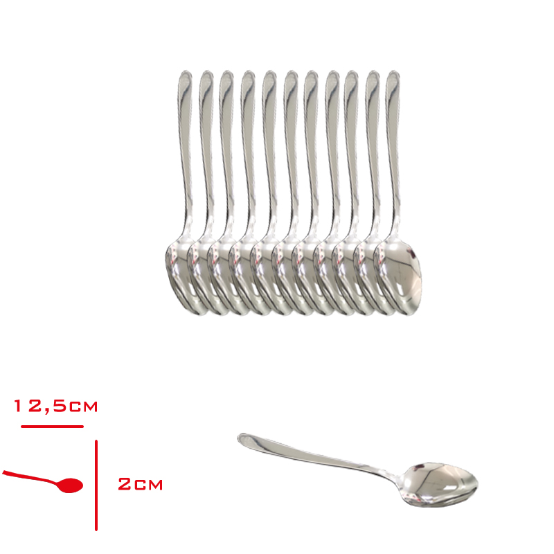 Rollers Vızyon Çay Kaşığı 12'li 2 Mm 304