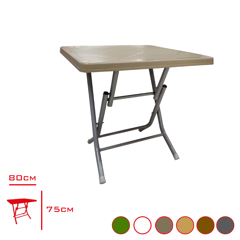 Florya Masa Eko Katlanır 80*80 Foca Teak/Cappuccıno/Kahverengı/Antrasıt/Yeşil
