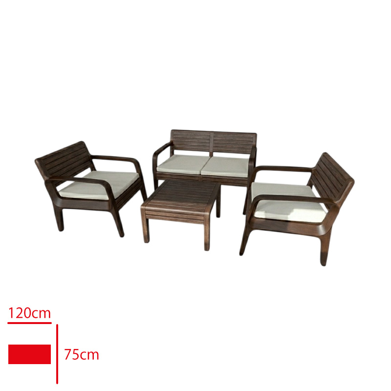 OTURMA GRUBU REYNA RATTAN 1 IKILI 2 TEKLI 1 SEHPA KAHVE