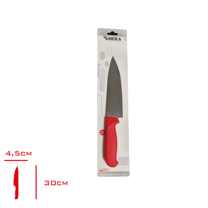 Sılver Sef Bıçağı 1 No 18 Cm Kırmızı 10115
