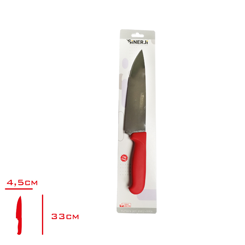 Sılver Sef Bıçağı 2 No 21 Cm Kırmızı 10116