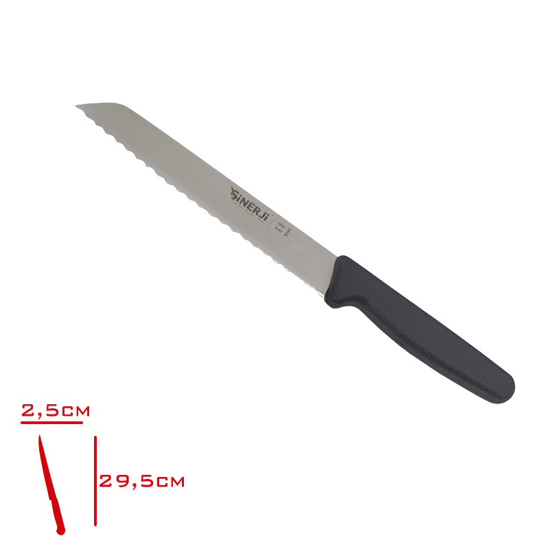 Sılver Ekmek Bıçağı Küçük Dıslı Siyah 10146