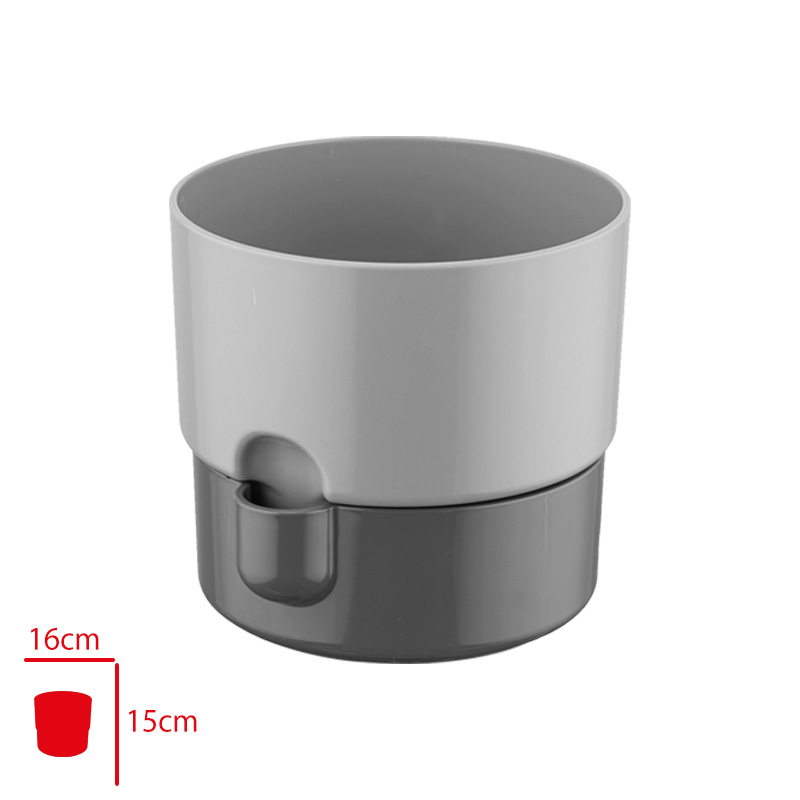 Polıwork Saksı Dora Stone 16 Cm Gri Dr-16st