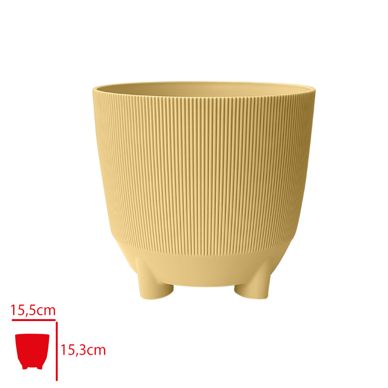 Polıwork Saksı Luna Dakota 16 Cm Sarı Ln-16dk