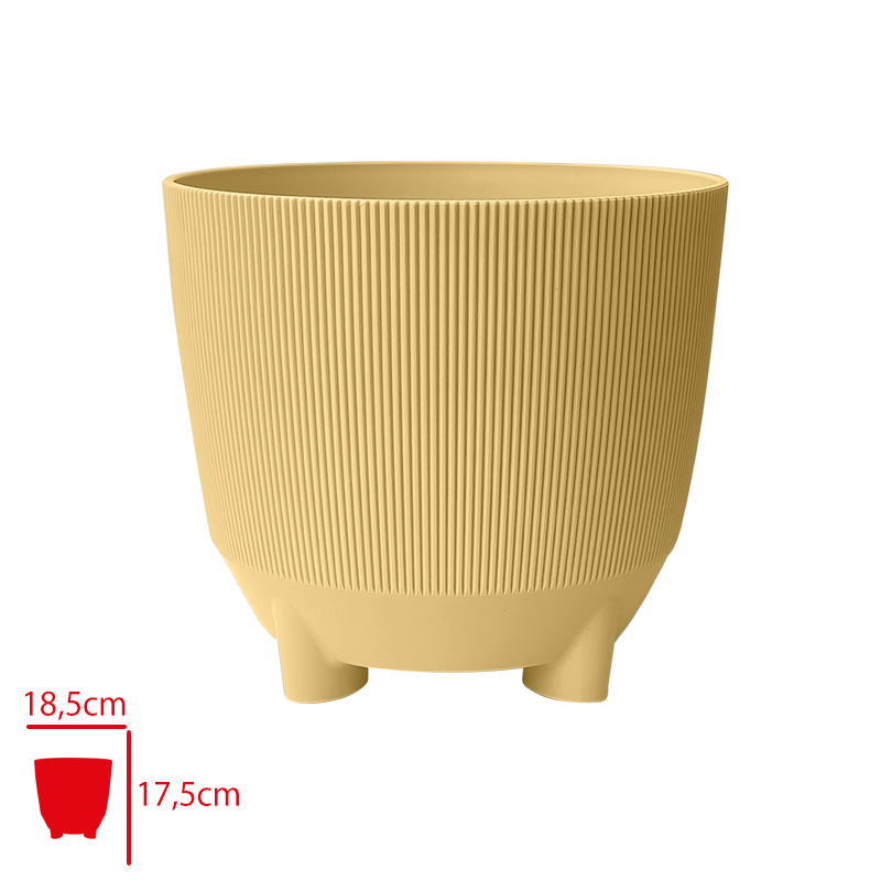 Polıwork Saksı Luna Dakota 18 Cm Sarı Ln-18dk