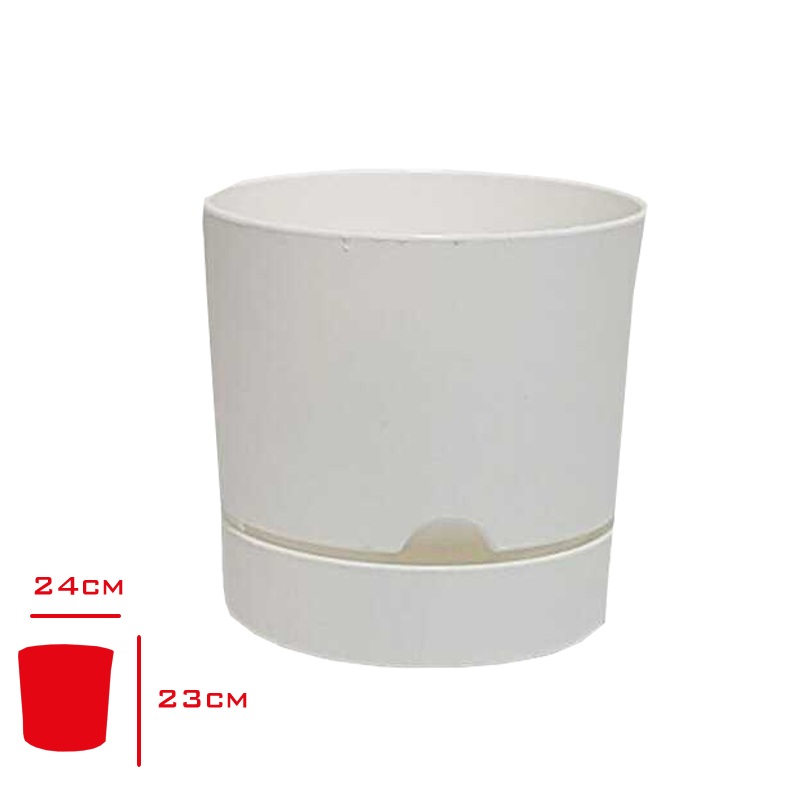 Polıwork Saksı Begonya 25 Cm Beyaz B-25by