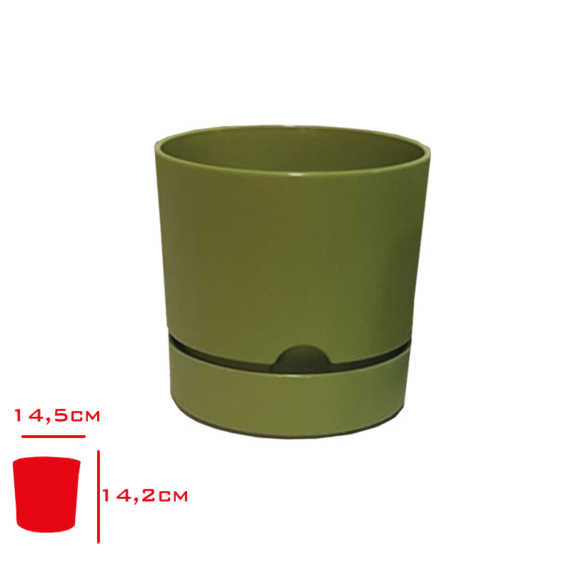 Polıwork Saksı Begonya 15 Cm Yosun Yesıli B-15yy