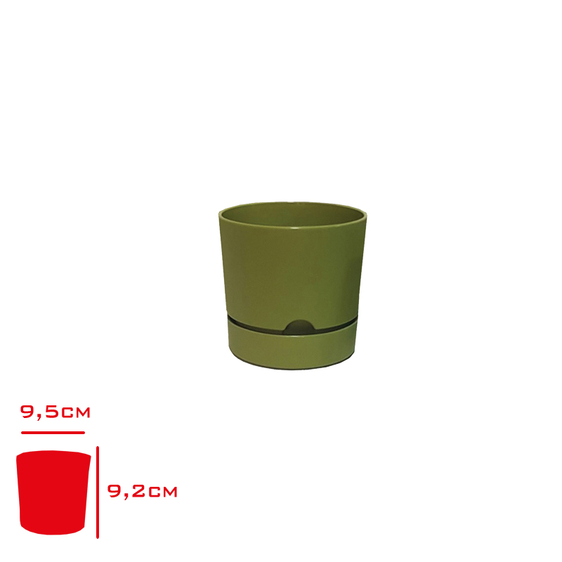 Polıwork Saksı Begonya 9 Cm Yosun Yesıli B-9yy