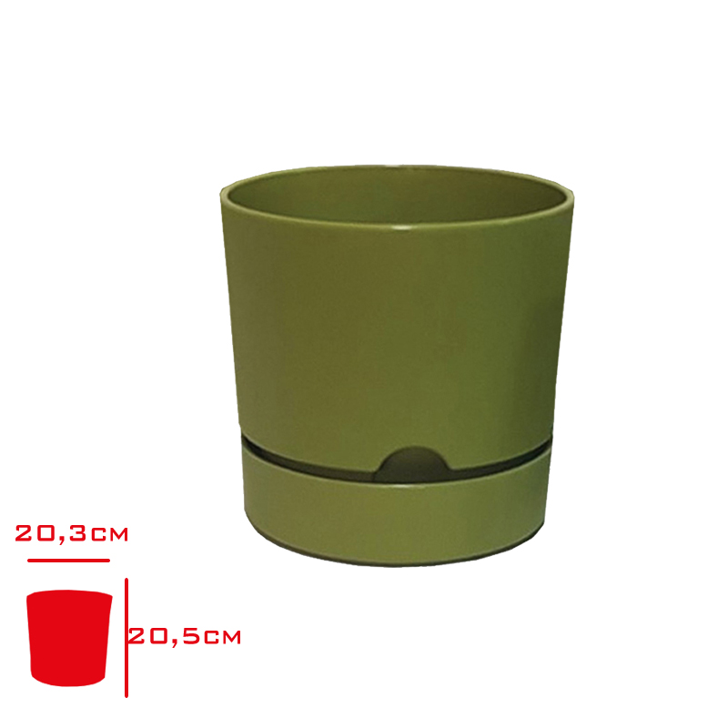 Polıwork Saksı Begonya 21 Cm Yosun Yesıli B-21yy
