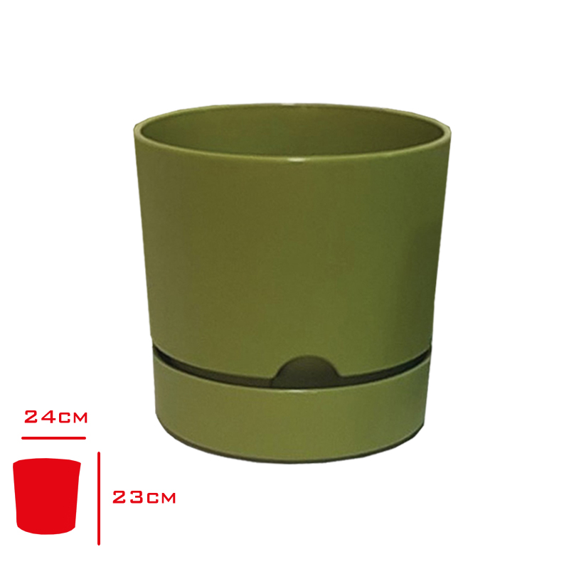 Polıwork Saksı Begonya 25 Cm Yosun Yesıli B-25yy