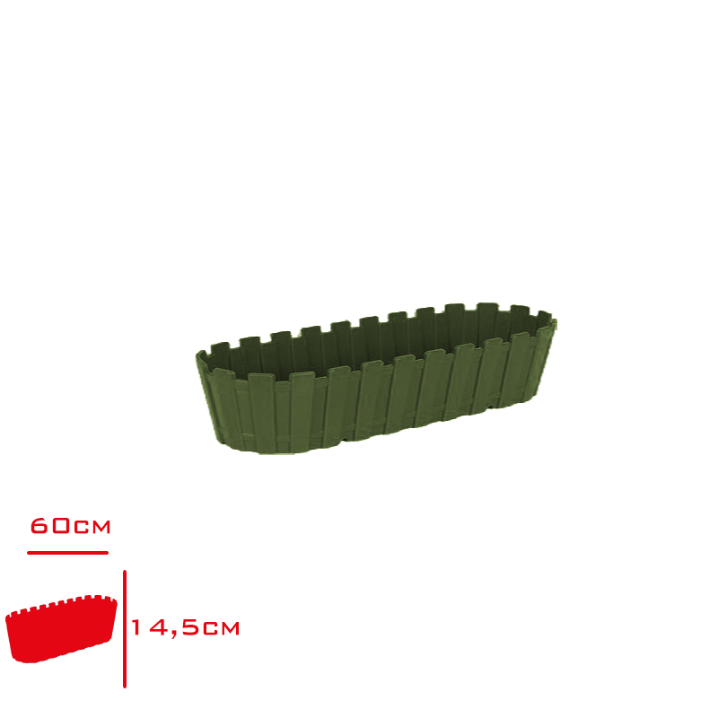 Polıwork Balkon Saksı Akasya 60 Cm Y.yesıli A-B60yy