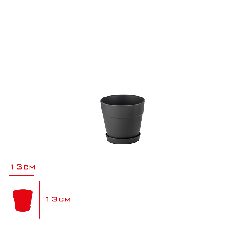 Polıwork Saksı Manolya 13 Cm Basıc Antrasıt Mb-13an