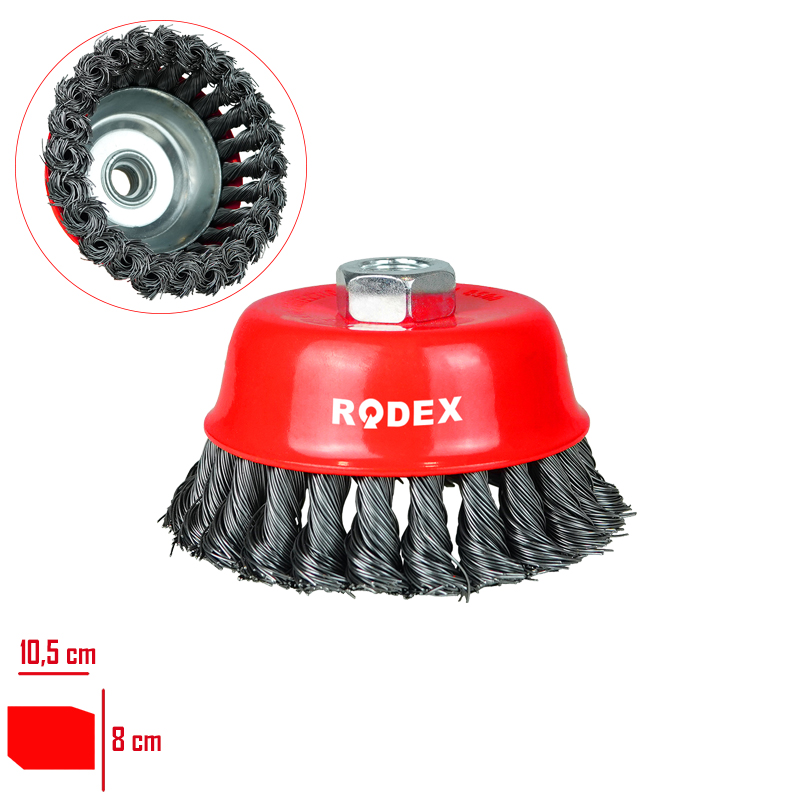 Rodex Burmalı Canak Fırca 100 Mm Rht1502100100/Frb100