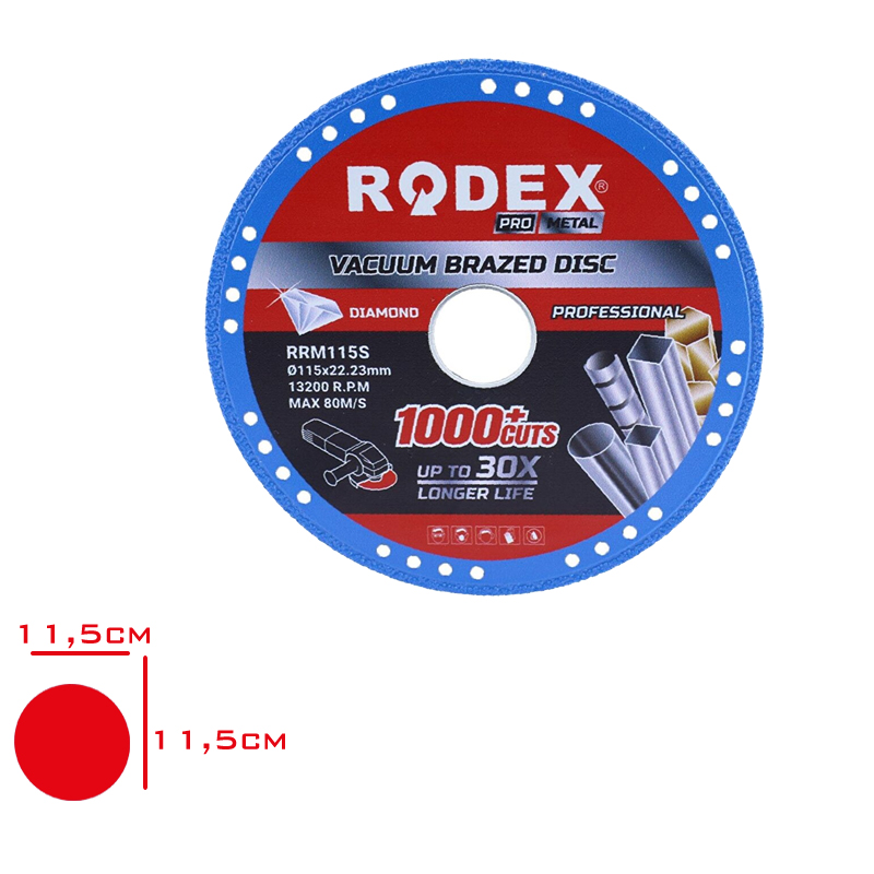 Rodex Vakum Lehımli Elmas Kesme Dıskı Rrm115s