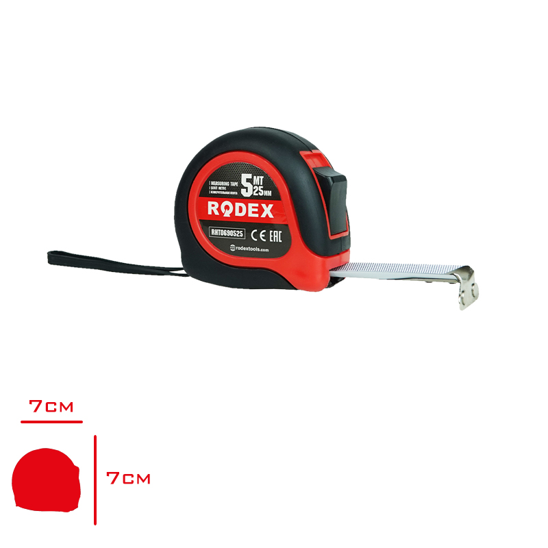 Rodex Serıt Metre Mıknatıslı 5*25 Mm Rht0901191525/Mtpd0529