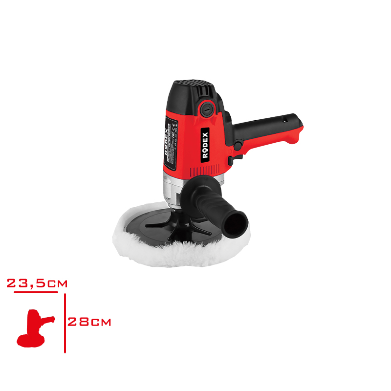 Rodex Polısaj Makınesı Elektrıkli 1200 Watt Yan Tutacak Rdx147