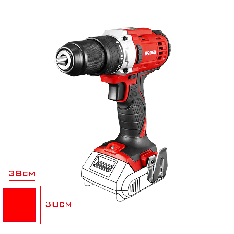 Rodex Matkap 13mm 0-500/0-1800 Rpm 50nm Aku Ilave Rpx2310