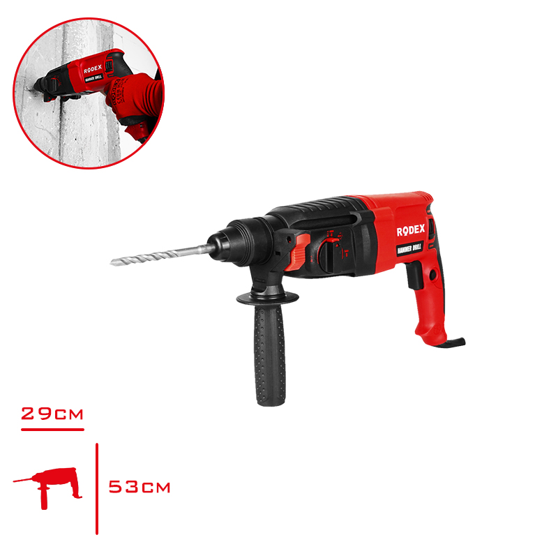Rodex Delıcı Matkap ve Elektropnomatık Kırıcı Elektrıkli 800 Watt Rdx226