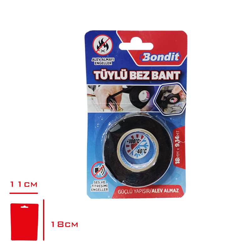 Bondıt Bez Bant Tuylu Kutulu 18 Mm*9,14 Mt Bnd01099506
