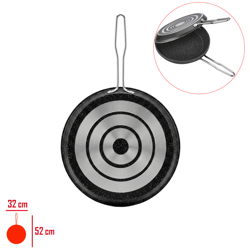 Kırac Balık Tavası Ikız Granıt 32 Cm