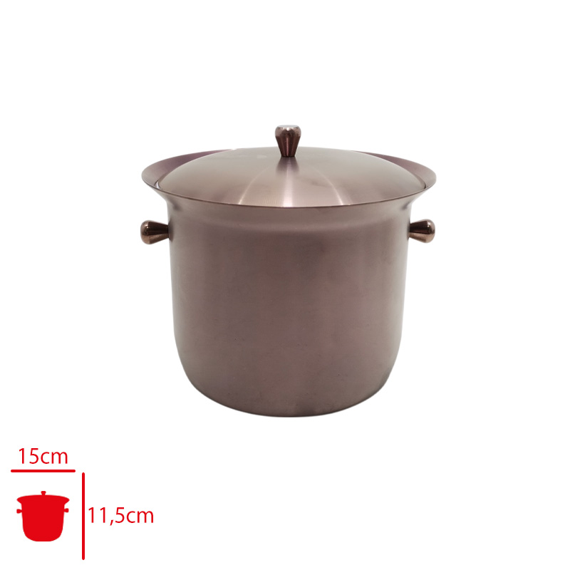 Mrz Metal Buz Kovası Kapaklı Izoleli Bakır 12x10 Cm 304