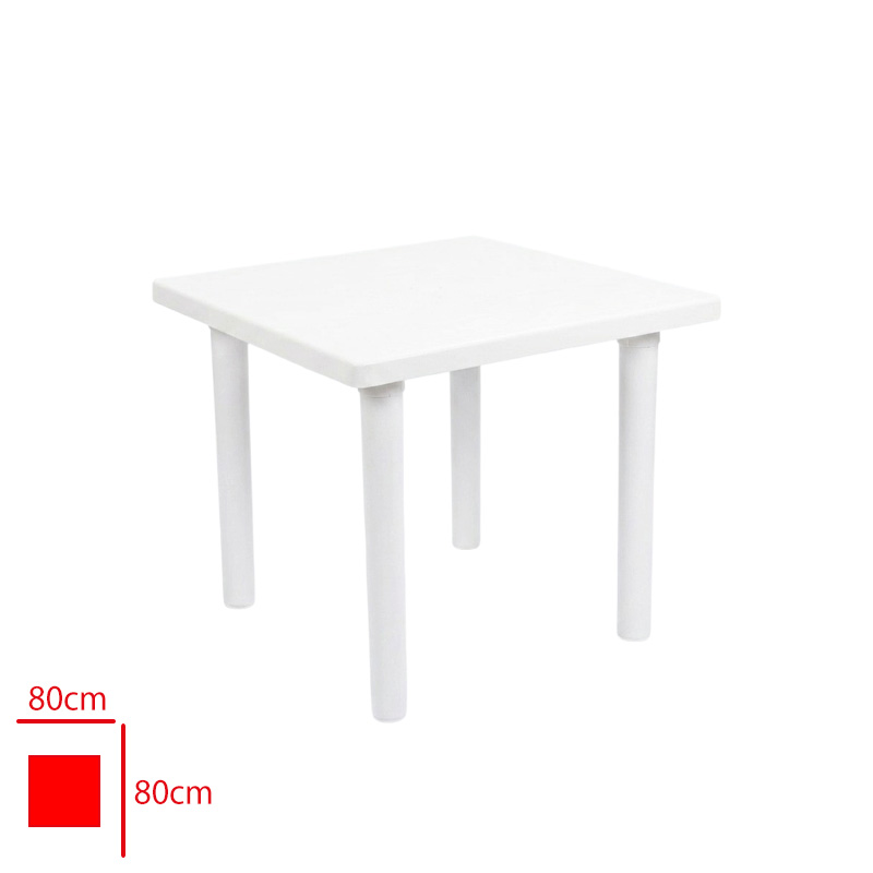 Seta Masa 80*80 Plastik Ayak Lume Beyaz