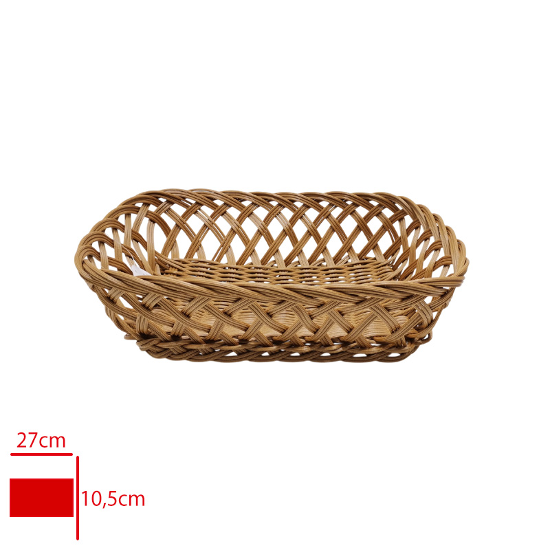 Ekmek Sepetı Rattan Dıkdortgen Büyük Com-339