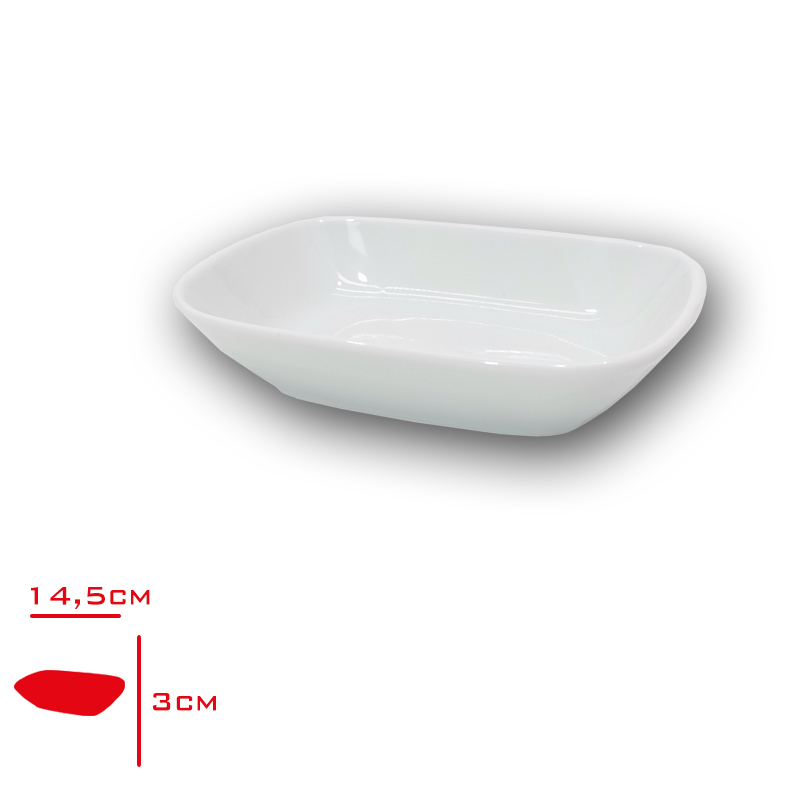 Kp Kare Kayık Tabak 14 Cm Eo14kr00